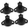 ERINGOGO Set 4 Pezzi Staffe Essenziali da Campeggio per Gambe e Ombrellone, Base Inferiore in Plastica Nera, Compatta e Facile da Installare per Uso Esterno