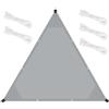 COOL AREA Tenda a Vela con Bordi Dritti Triangolare 2.5x2.5x2.5m, Grigio | Vela Ombreggiante Impermeabile,Protezione Raggi UV,Tenda da Sole per Esterno Terrazze Giardino