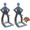 Generico Supporto Per Salsicce Da Barbecue In Acciaio Inox, Set Di 2 Simpatici Arrosticini Per Salsicce, Rastrelliera Riutilizzabile Per Hot Dog, Supporto Portatile Per Salsicce Da Barbecue Per Il Campeggio
