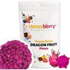 Honeyberry Frutta del Drago Liofilizzata a Pezzi 100g - Red Pitaya Chunks Superfood Tropicale - Snack Naturale Senza Zuccheri Aggiunti, Ideale per Smoothie, Dolci e Cocktail - Vegano
