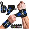 MERCURYAL Polsiere Palestra - Fascette Palestra - Polsini Palestra - Fasce Polsi Palestra - Accessori Fitness, Bodybuilding, Palestra, Calistenics, Crossfit, Gym per Uomini e Donne (Nero e blu)