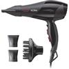 Solac - Asciugacapelli SP7170 Expert 2600 Tourmaline, 2600W, 2 Velocità + 3 Temperature, Aria Fredda, Diffusore, Funzione Ionica Anticrespo, Asciugatura Rapida, Cavo 180 cm, Nero