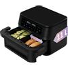 Haier Friggitrice ad Aria Doppio Cassetto 11 Litri con Finestra, 1500W, Doppio Elemento Riscaldante, Luce LED Interna, Controllo Touch, 60-200°C, App hOn, Nero HAF3ADW 011