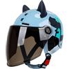 GAOFZHAO Casco Moto Gatto Bambini Orecchie 3D, [Aero Stratos] Junior Guardian, Omologato ECE 22.06, [Cervical-Zero] Regalo Ragazzi Ragazze 3-14 Anni(4)