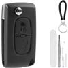 DXiongW Guscio Chiave Telecomando Auto 2 Pulsanti CE0536 VA2 con Supporto Batteria