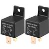 A ABSOPRO 2 Pezzi Relè Auto 5 Pin 12V 80Amp SPST