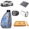OP Kit di manutenzione auto OP per Seat Ibiza 1.4 TDI 2008-2017: 4 filtri + 4L olio Q8 5W30 Special FormulaV (Compatibile con Seat Ibiza 1.4 TDI 2008-2017)