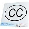 INDIGOS UG Adesivo per auto - JDM - Die Cut - Auto - 300 x 191 mm - Corpo consolare CC - Nero - lunotto posteriore - Adesivi - Tuning