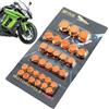 Generic Copertura per dado moto, 5 colori, set da 30 copridadi per bulloni, antiruggine, accessori protettivi per moto, copertura per biciclette, previene ruggine e