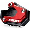 ZESIDIMO Per R1300GS R1300 GSADV Moto Piastra Estensione Cavallettoa (Rosso) | Accessori Moto R 1300GS 2023-2026 R1300GS ADVENTURE 2024- Laterale Cavalletti Supporto Ingranditore Pad