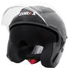 Zorax Nero XXXL (64-65cm) ZOR-608 Casco Jet Doppio Visiera Donna e Uomo Omologato ECE 2206