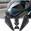 Midimttop Cuscinetto per serbatoio carburante laterale per moto, cuscinetto di trazione per ginocchia, adesivo protettivo adatto per Ka&wa&sa&ki NINJA500/Z500 Ninja 500/Z 500 2024 2025 (grigio)