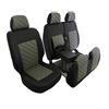 Texmar Coprisedili 2+1 in ecopelle per Peugeot Boxer, Citroen Jumper/Relay, Fiat Ducato 2006-2018 con guida a destra, colore nero/grigio (1 singolo, 1 doppio)