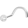 Mia Gioielli - Piercing Brillantino a Spirale in Oro Bianco 18k (750) Tondo