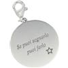 SHALOM - Ciondolo Con Incisione Se Puoi Sognarlo Puoi Farlo In Argento 925. Diametro 2 Cm