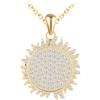 Yumilok Collana da donna in argento 925 ciondolo sole sole you are my sunshine medaglione apribile per immagini, 2.4 cm x 2.4 cm, Argento sterling