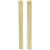 Breil, Collezione Roll Up, Orecchini a Cascata di Catene in Acciaio Donna, Lunghezza 10 cm