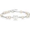 EVER FAITH Bracciale barocco con perle d'acqua dolce gatto con perle naturali e petite con bracciale regolabile per donne e ragazze
