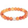 BERGERLIN Bracciale in pietra naturale 925, pietra naturale testata in Germania, con perla in argento Sterling 925, perle di pietra naturale e certificato di autenticità, per uomo e donna, M-L