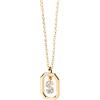 P D PAOLA PDPaola Mini Letter S - Collana con ciondolo a forma di lettera, colore: oro, Onesize, Argento sterling, Zirconia cubica