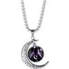 LEJAHAO collana Gemelli segno zodiacale uomo ragazzo Acciaio inox al titanio galassia costellazioni luna oroscopo goth collane con pendente personalizzate necklace gioielli per ragazza migliori amiche