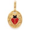 SINGULARU - Charm Ladybug. Ottone con Placcatura in oro 18 kt e Smalto. Gioielli da donna.