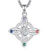 AEONSLOVE Collana di Nodi delle Streghe con Pietra di Luna per Donna