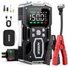 ACEZUK Avviatore Batteria Auto,9000A & 150PSI Avviatore di Emergenza per Auto con Compressore Aria Portatile (All Gas or 10.0L Diesel) 12V Jump Start,2 Luci/ 3.4" LCD Display