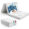 DOLCI SOGNI Materasso Lettino da Campeggio 60x120 Spessore 5 cm, OEKO-TEX® e CertiPUR™ Materassino Pieghevole per Culla da Viaggio, Fodera Aloe Vera, Materasso Lettino 60x120 per Lettino Portatile
