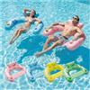 SOLAVERO 4 Pezzi Sedia Gonfiabile Piscina, 119 x 86 cm Amaca Galleggiante con Portabicchieri & Maniglia, Sedie Sdraio Gonfiabile Estate per Rilassarsi, Leggere e Feste in Piscina (Foglia)