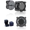 MomentWish Orecchini Neri Moissanite Argento 925, 2 Carati Orecchino Nero Uomo Donna Punto Luce Simulato Diamanti Brillanti Regalo 6,5mm
