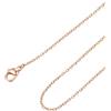 FOCALOOK Collana Donna Catena Uomo 1,4 mm Collana Donna Sottile Acciaio Inossidabile Catena Acciaio Uomo Collanina Ragazza Oro Rosa Larghezza 41cm+5cm Catenina Oro Rosa Regalo San Valentino