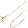 FOCALOOK Collana Acciaio Donna Uomo Oro Catena Sottile 2mm Larghezza 55cm+5cm Sottile Collana Uomo Acciaio Inossidabile Catenina Oro Donna Ragazza Regalo Compleanno