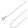 FOCALOOK Collana Donna Catena Uomo 1,4 mm Sottile Catena Acciaio Inossidabile per Catene Pendenti Collana Uomo Acciaio Inossidaibile Catenina Sotiilissima Donna Colore Argento Larghezza 46cm+5cm