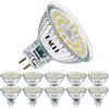 EACLL Lampadine LED GU5.3 bianco neutro, confezione da 10, 6,5 W MR16 equivalenti 60 W alogena, 4000 K, 580 lumen, non dimmerabile, illuminazione senza sfarfallio, fascio ampio 120 gradi, AC/DC 12 V