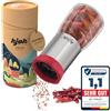 kjøk Premium Macinapepe e macina peperoncino in acciaio inox e vetro 100 ml - lama di taglio in acciaio per peperoncino, finocchio, cumino e coriandolo - coperchio salva-aroma - macinino per spezie