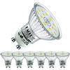 EACLL Lampadine LED GU10 4.9W Equivalente a Alogena 75W, Pacco da 6, 585lm 6000K Bianco Freddo, Faretti AC 230V senza Sfarfallio, Angolo a Fascio 120° Spot, Non Dimmerabile corta Riflettore Lampade