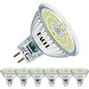 EACLL Lampadine LED GU5.3 Bianco Freddo, Set di 6, 6,5 W MR16 Equivalente 60 W alogena, 6400 K 580 lumen, non dimmerabile, illuminazione senza sfarfallio, fascio ampio 120 gradi, AC/DC 12 V lampada a