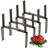 com-four® 4X Supporti per fioriere per parapetti e ringhiere di balconi - Attacco Flessibile in Metallo per fioriere - Regolabile in 2 direzioni - Nessuna Perforazione