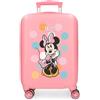 Disney Minnie Coquette Luggage - Bagaglio per bambini e bambine, il bagaglio a mano Coquette con combinazione laterale e 4 ruote è realizzato in ABS, un materiale rigido e leggero.