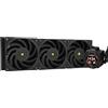 TR CORE VISION 360 Black CPU Water Cooler,3 Ventole PWM Water Cooling System con 2150PRM,per AM4/AM5&Intel LGA1851/1700,Schermo LCD magnetico staccabile con risoluzione 480 x 480