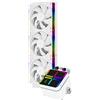 TR Magic Qube 360 ARGB White Liquid CPU Cooler, Building Block Fan with 2000RPM, for AM4/AM5, Intel LGA1150/1151/1200/1700/1851, Temperature Controlled Color Changing Digital Screen