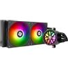 TR - AQUA ELITE 240 V6 ARGB Black AIO CPU Cooler, ARGB PWM Cooler Fans with 2000RPM, for Intel Lga1150/1151/1155/1156/1200/2011/1700/1851, AMD: AM4/AM5, Case 240 AIO Radiator
