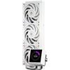 TR Peerless Vision 360 UB ARGB White CPU, 3 ventole in linea, schermo LCD IPS con risoluzione 480 x 480, per Intel LGA1851/1700, AM4/AM5, display da 3,95 pollici