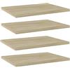 Rantry Ripiani per Libreria 4pz Rovere Sonoma 40x30x1,5cm Multistrato,Mobile Mensola da Muro, Mobile a Parete Appendere Ripiano per Ingresso, Mensole da Parete, Scaffale da Parete