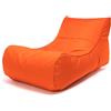 Ecopuf - Master Polyester Divano Pouf da esterno Chaise Longue - Pouf Poltrona con custodia e maniglia - Poltrona Relax da salotto - 115x65x60cm, Arancione Nc9