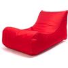 Ecopuf - Master Polyester Divano Pouf da esterno Chaise Longue - Pouf Poltrona con custodia e maniglia - Poltrona Relax da salotto - 115x65x60cm, Rosso Nc12