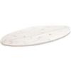 vidaXL Piano Tavolo Bianco 110x55x2,5 cm Legno Massello di Pino Ovale