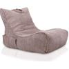 Ecopuf Flavio Chaise Longue Salotto Pouf Velluto - Pouf Morbido Sacco con Tasca e Maniglia, Imbottito - Poltrona Relax - Pouf a Sacco - Arredamento Casa - Rosa Cipria Sz61
