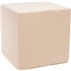 Ecopuf | Pouf Poggiapiedi Quadrato | Ottomana Cubo 40x40x40 Cm | Poggiapiedi Divano completamente sfoderabile Resistente e Antistrappo | Comodo Sgabello in Ecopelle
